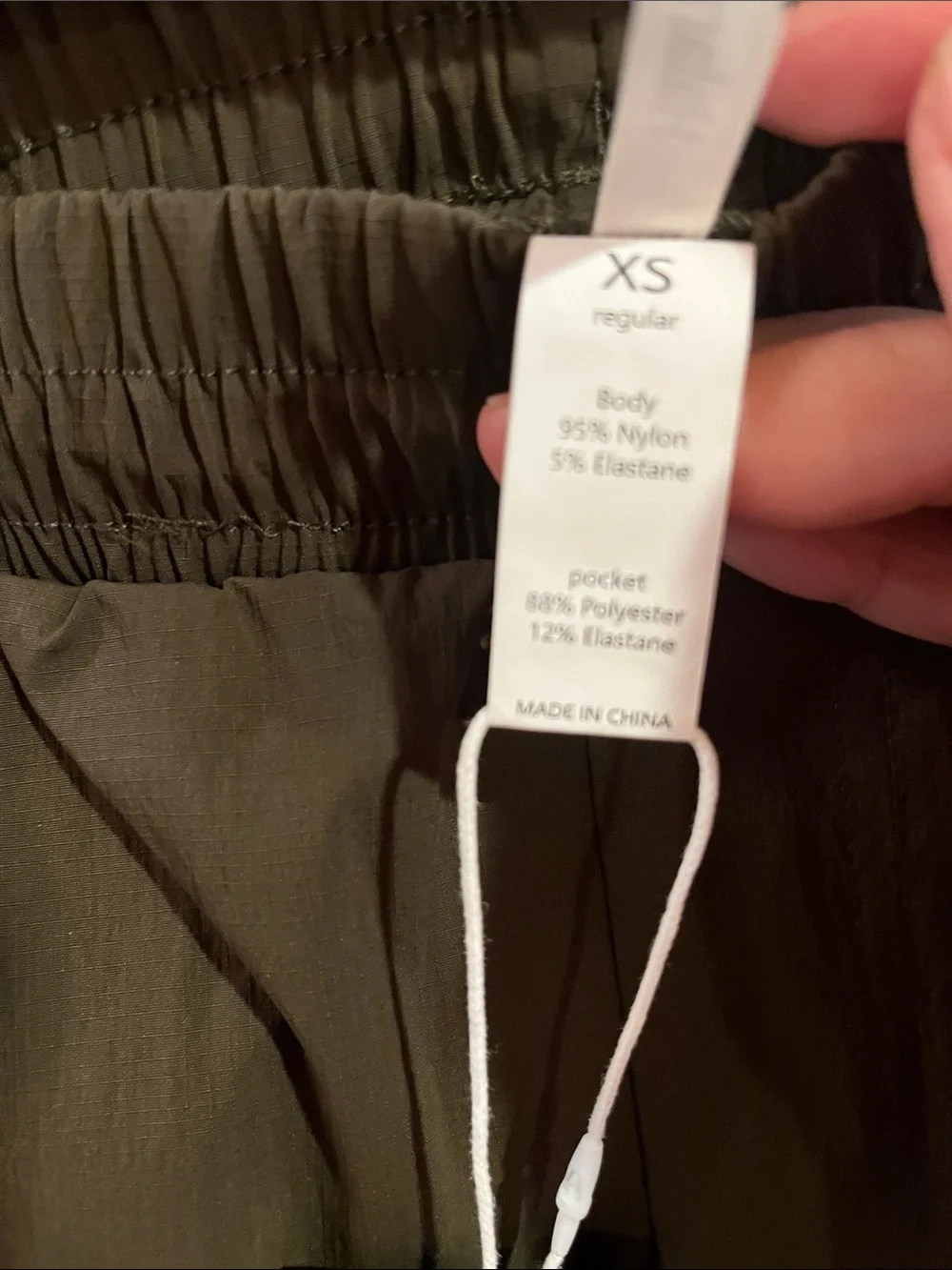 HALARA Olive Green Elastic-Waist cargo Skirt with Drawstring - Picture 3 of 11
